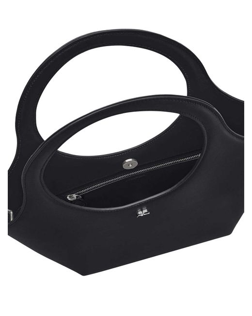 Courreges Blue Medium Holy Leather Tote Bag
