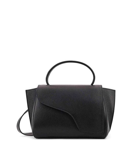 Atp Atelier Black Arezzo Leather Shoulder Bag