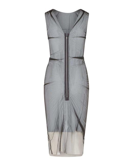 Maison Margiela Gray Polyamide Dress