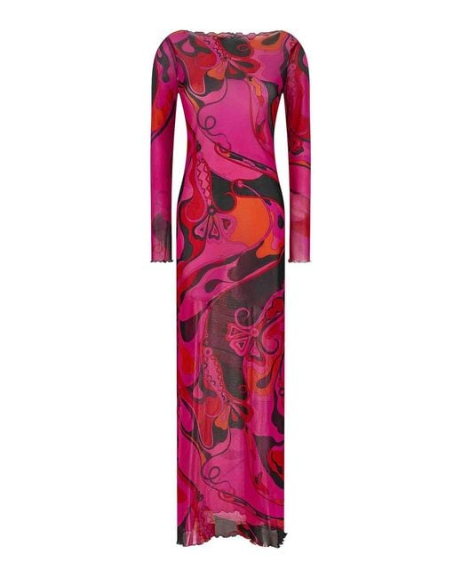 Emilio Pucci Red Orchidee Dress