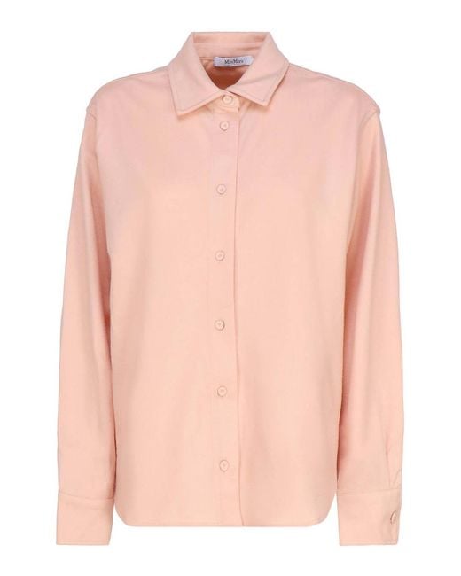 Max Mara Pink Wool Shirt Jacket