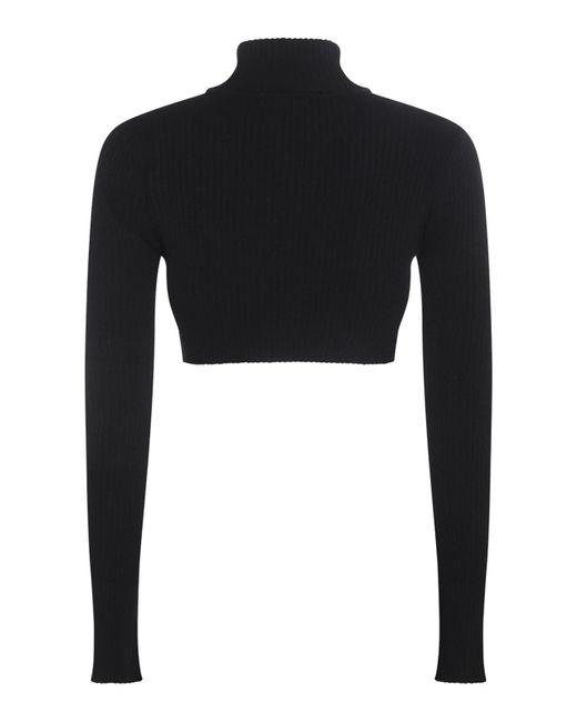 Courreges Black Viscose Cardigan