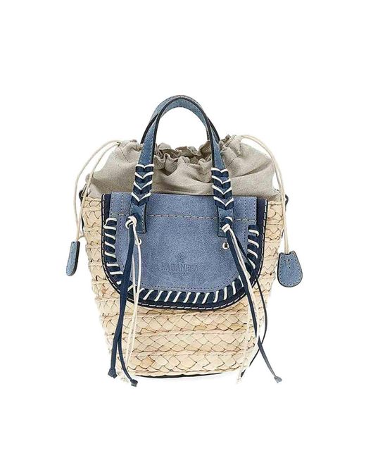 CUBA LAB Blue Habanera Suede Bag