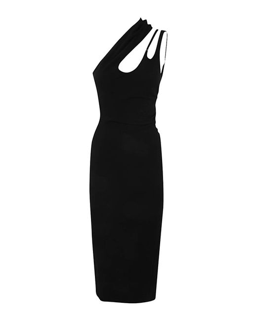 Mugler Black Midi Dresses