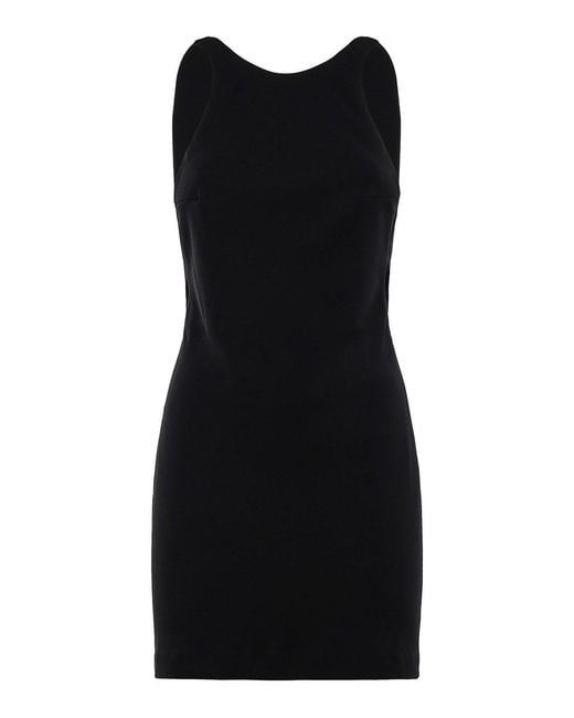 ANDAMANE Black Carmen Crepe Minidress