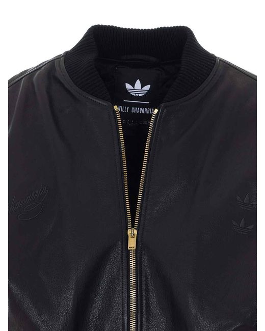 Adidas Originals Blue Leather Bomber for men