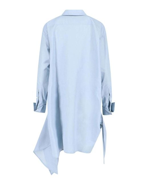 J.W. Anderson Blue Classic Anchor Embroidered Shirt Dress