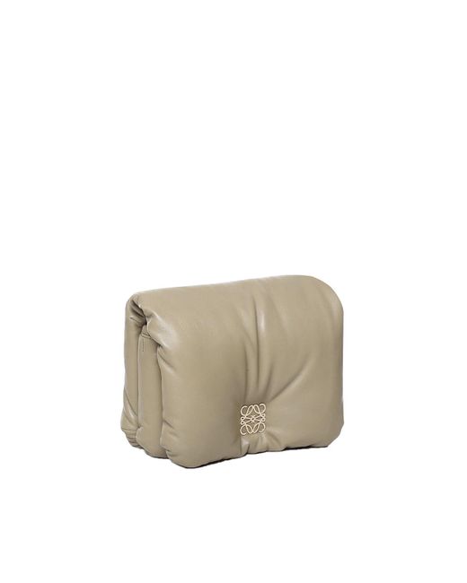 Loewe Natural Puffer Goya Bag In Shiny Nappa Lambskin