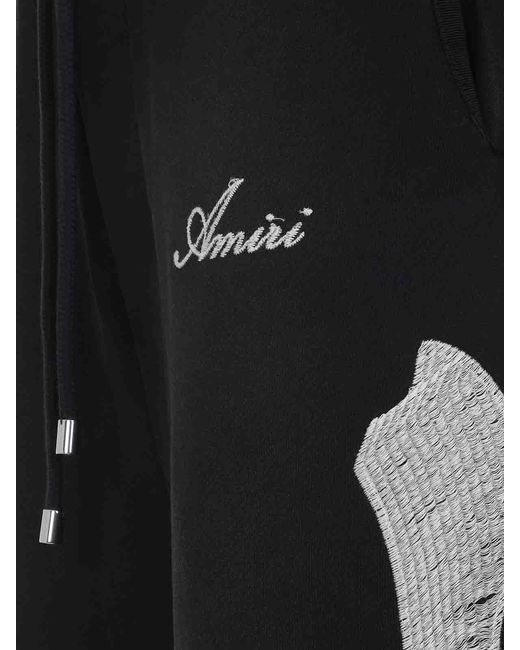 Amiri Black Bones Oversized Sweatpants for men