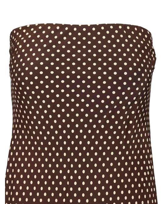 Matteau Brown Bias Column Dress