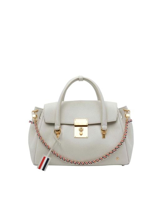 Thom Browne White Off Bolton Handbag