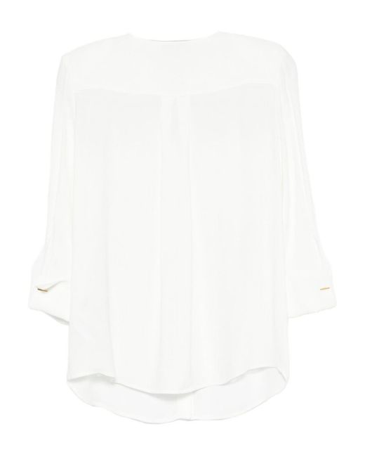 Elisabetta Franchi White Shirt With 3/4 Sleeves