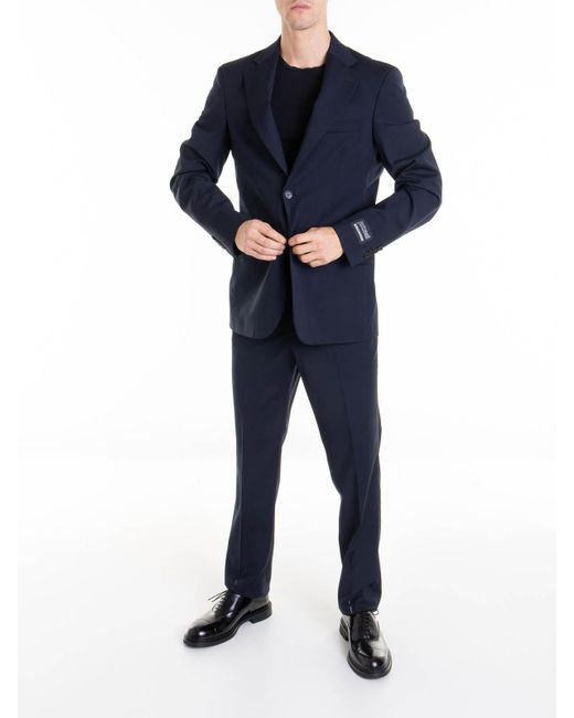 Just Cavalli Blue Notched Lapel Suit for men