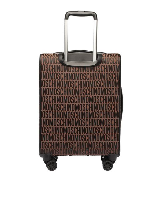 Moschino Black All Over Logo Trolley for men