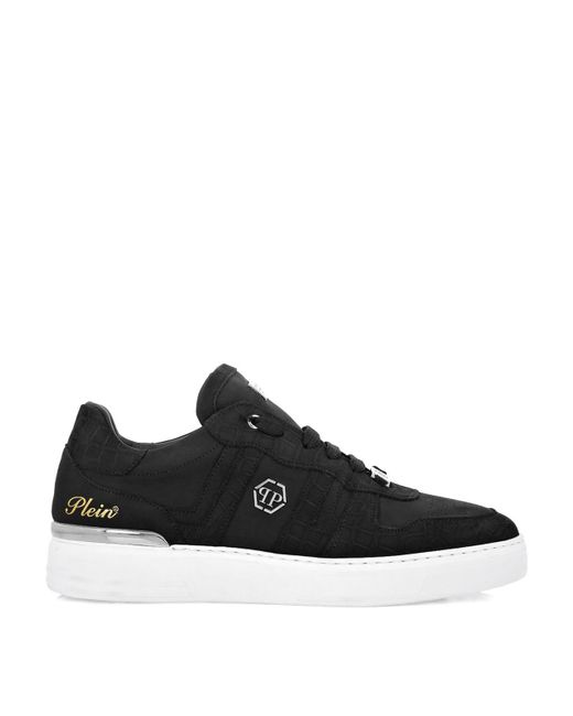 Philipp Plein Black Lace-Up Sneakers for men