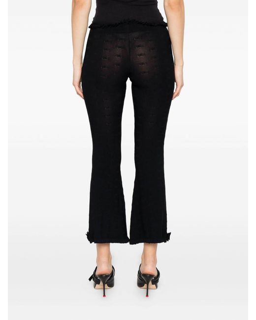 Balenciaga Black Bow Ruffled Trousers