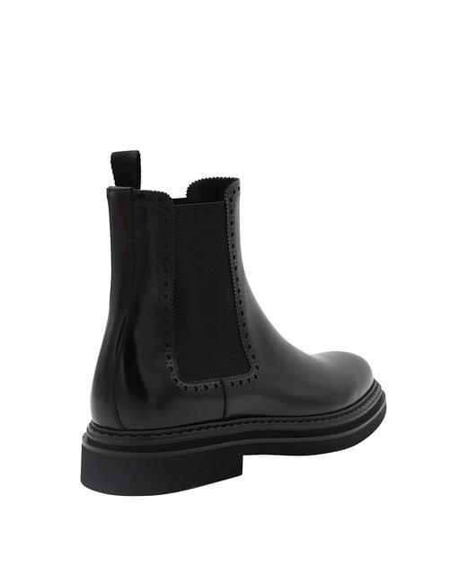 Dolce & Gabbana Black Leather Boots for men