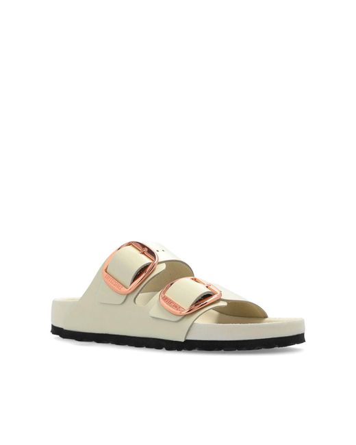 Birkenstock White Arizona Big Buckle Sandals