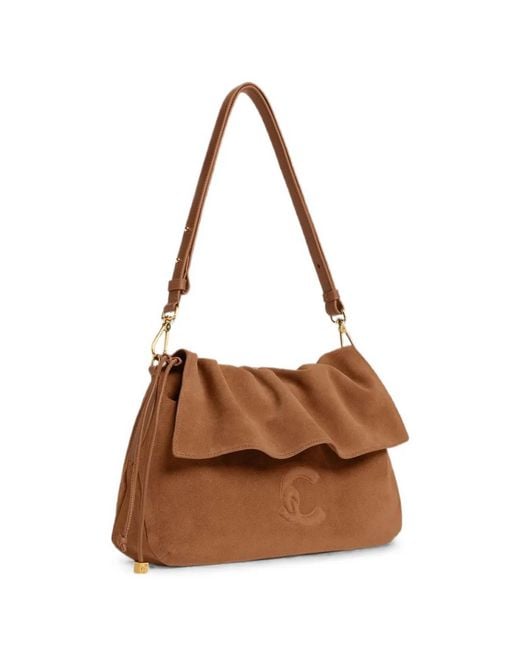 Coccinelle Brown Handbag Suede Le/Smooth Le Cognac/Cognac