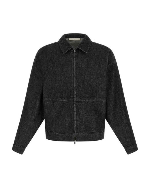 Fear Of God Black Denim Work Puffer Jackets for men