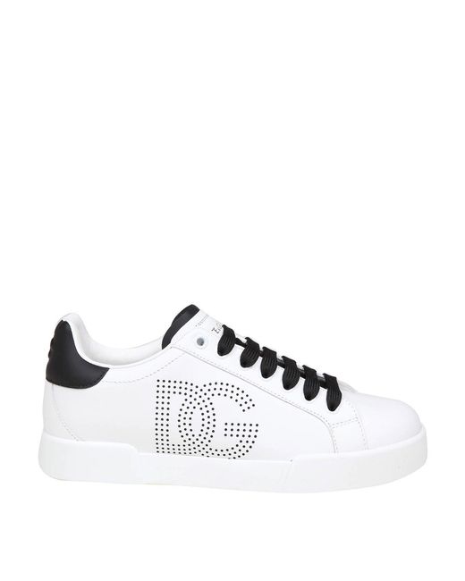 Dolce & Gabbana Metallic Sneakers Portofino Light Leather for men
