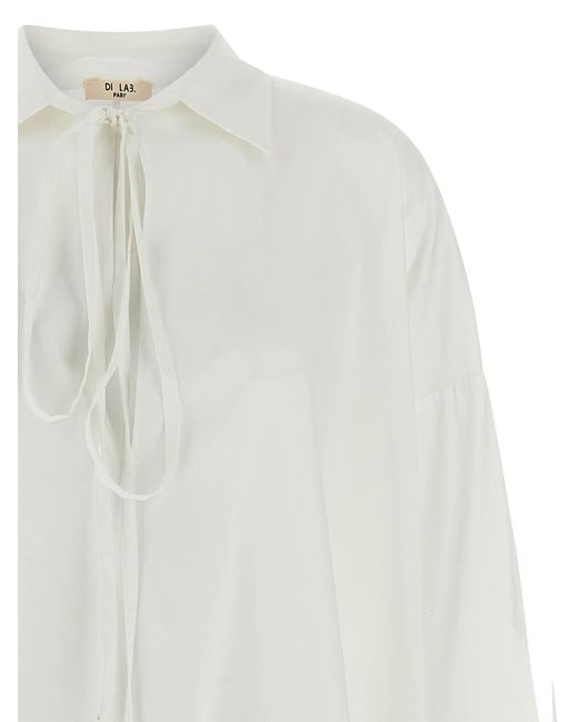 DI.LA3 PARI' White Oversize Shirt