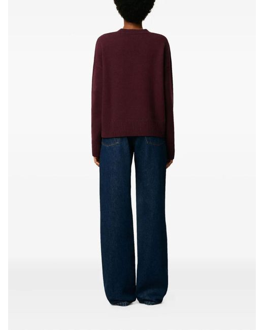 AMI Purple Pull Col V De Coeur for men