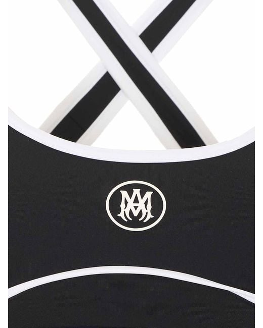 Amiri Black Ma Logo Crop Top