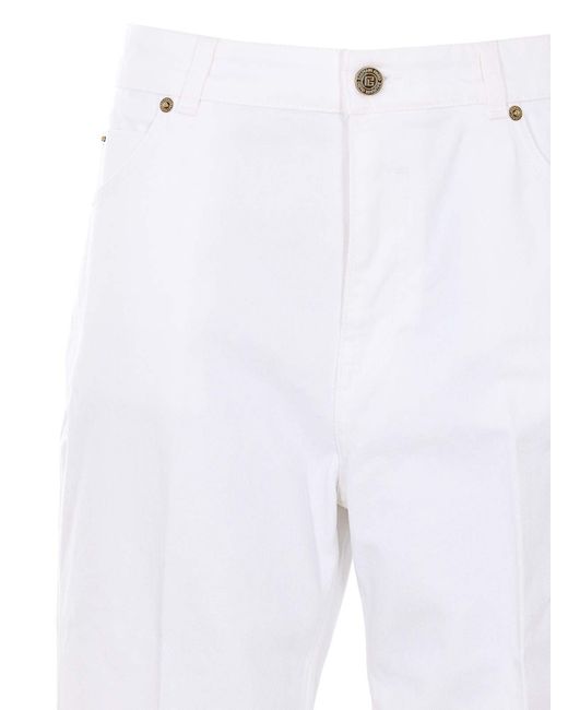 Balmain White Tailored Jeans
