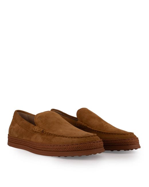 Tod's Brown Suede Moccasin for men
