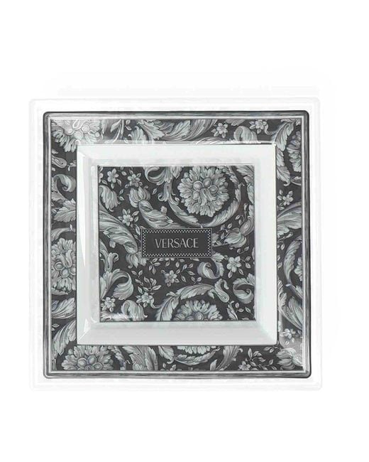 Versace Gray Decorative Serving Plate Baroque