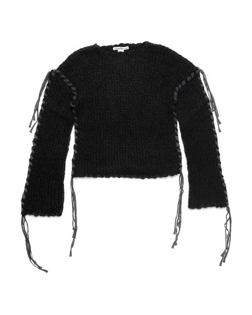 Acne Black Lacing Knit Jumper