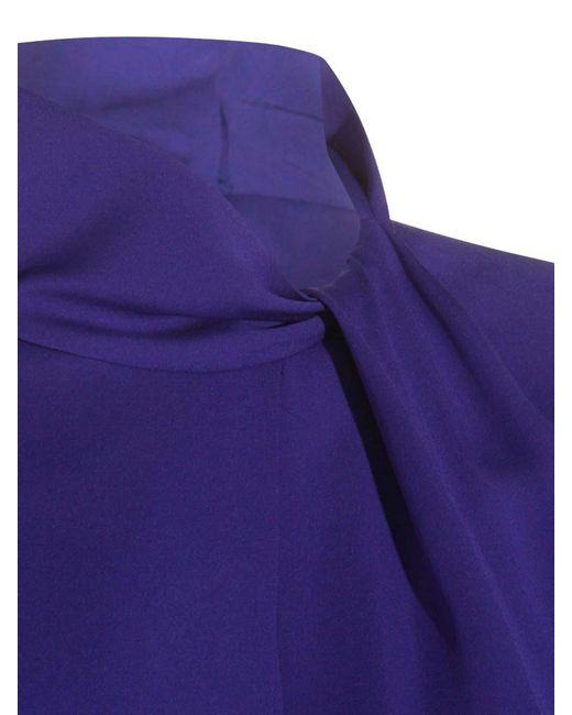 Tom Ford Blue Silk Blouse