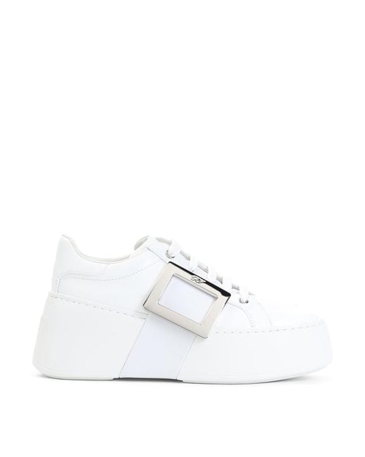 Roger Vivier White Viv' Skate Sneakers