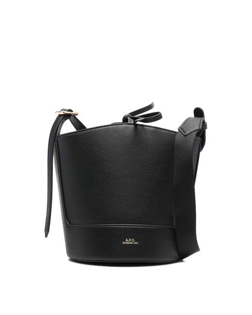 A.P.C. Black Small Ana Bucket Bag
