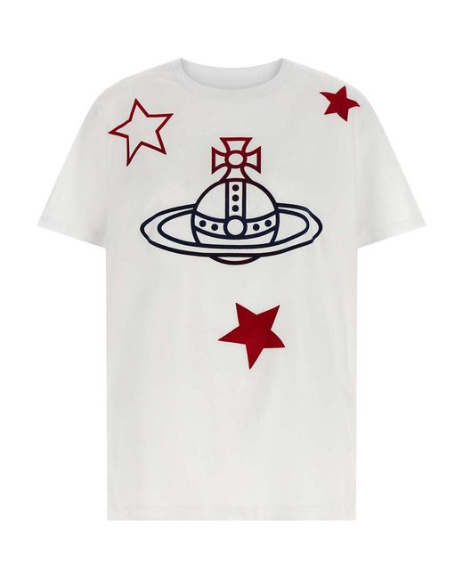 Vivienne Westwood White 'Orb And Stars Classic' T-Shirt