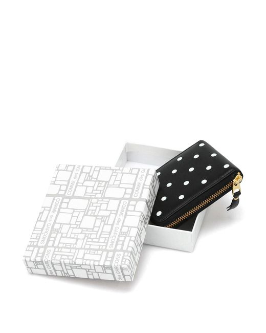 Comme des Garçons Black Polka Dot Printed Zip Around Wallet