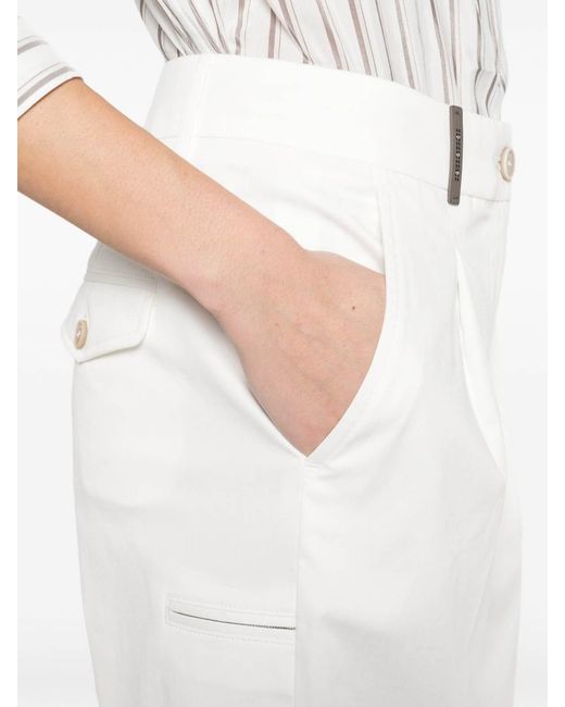 Peserico White Elegant Pants