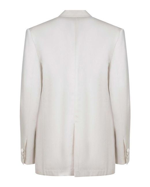 Alysi White Jacket Made From A Linen Blend