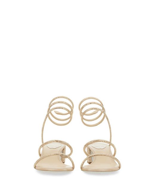 Rene Caovilla Natural Open Toe Heels