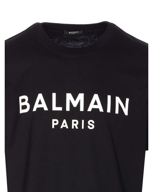 Balmain Black Print T-Shirt for men