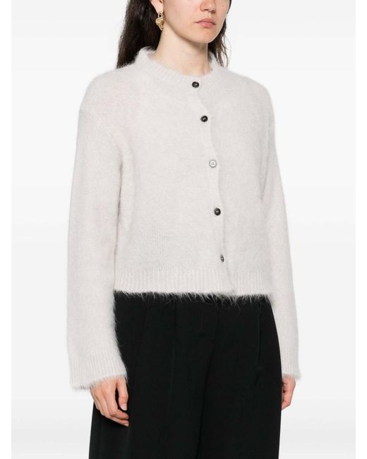 Antonelli White Long-Sleeve Cardigan