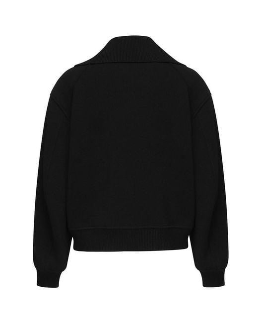 Jil Sander Black Wool Bomber Jacket for men