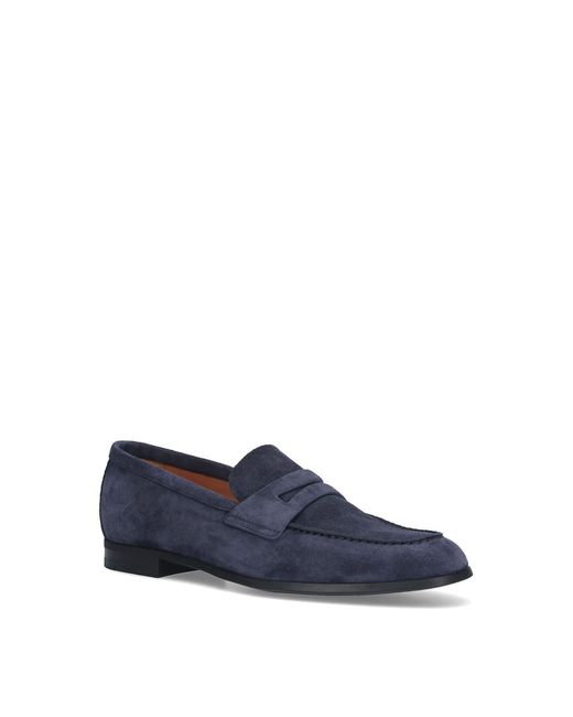 Church's Blue Suede Moccasins for men