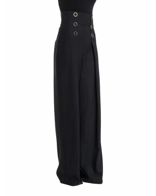 Karl Lagerfeld Black Wool Pants
