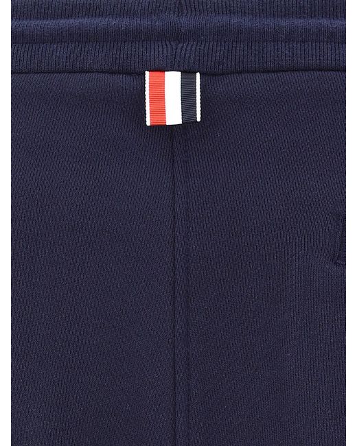 Thom Browne Blue Engineered 4-Bar Shorts for men