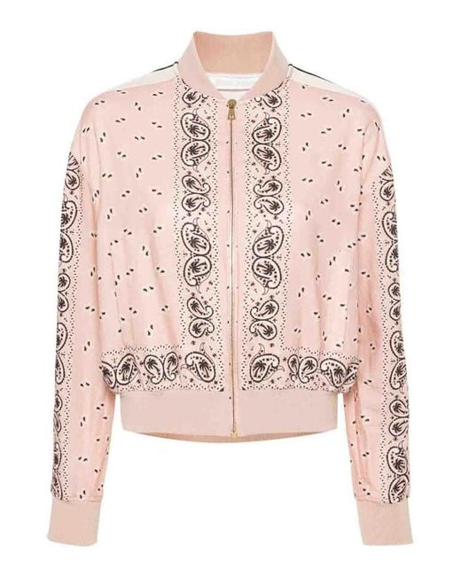 Palm Angels Blush Pink Linen-cotton Blend Jacket