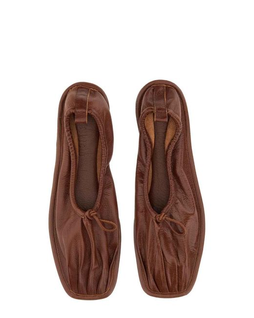 Hereu Brown Leather Flats