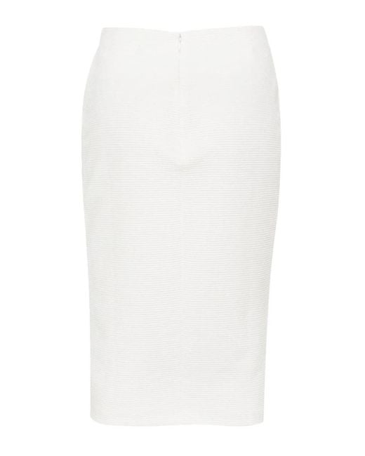 Emporio Armani White Longuette Skirt