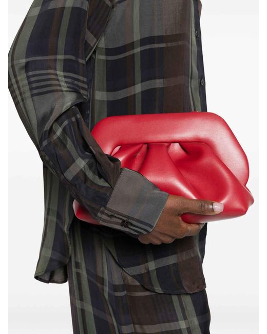 THEMOIRÈ Red Bios Medium Vegan Leather Clutch